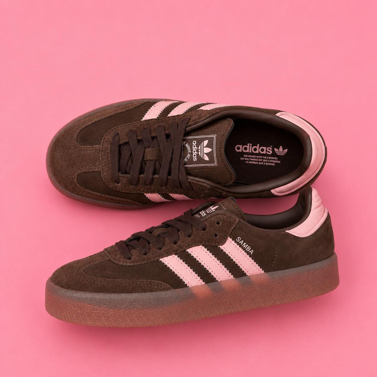 Adidas Sambae (Dark Brown and Wonder Mauve)